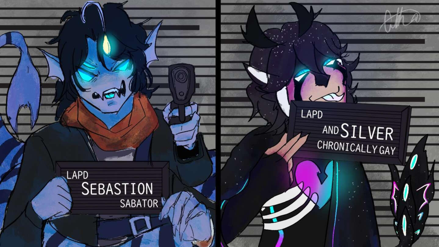 Barbie Oc meme, Sebastian and Silver (friend&#39;s oc)